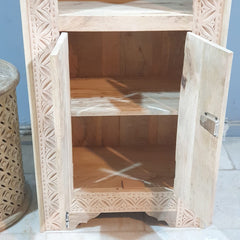 Mehrab Indian Hand Carved Solid Wood Bookshelf B56