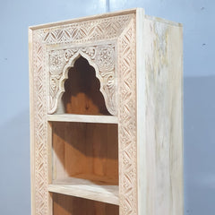 Mehrab Indian Hand Carved Solid Wood Bookshelf B56