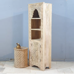 Mehrab Indian Hand Carved Solid Wood Bookshelf B56