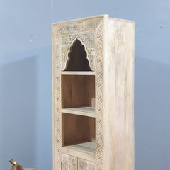 Mehrab Indian Hand Carved Solid Wood Bookshelf B56