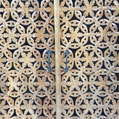 Hand Carved Solid Wood Wardrobe Cabinet 90x40x180 cm Brown