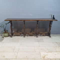 French Arched Hand Carved Solid Wood Console Table 64