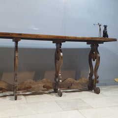 French Arched Hand Carved Solid Wood Console Table 64