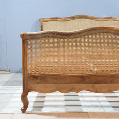 Rattan Elegance Series Hand Carved Solid Wood Queen Bed 183