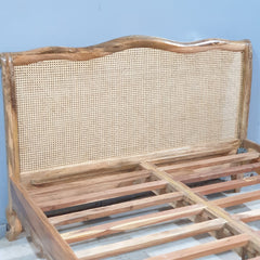 Rattan Elegance Series Hand Carved Solid Wood Queen Bed 183