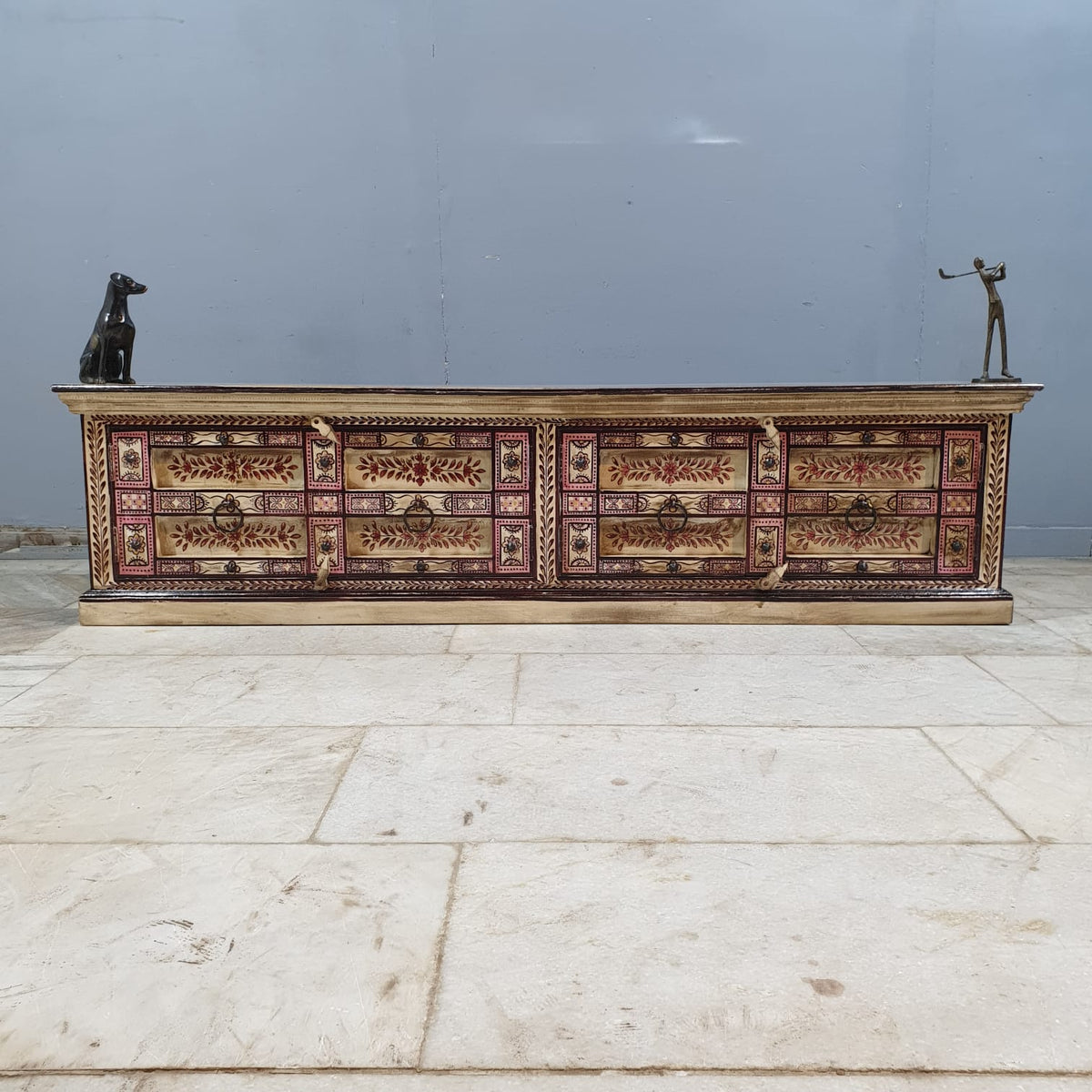 Pandora Indian Floral Hand Painted TV Unit 64