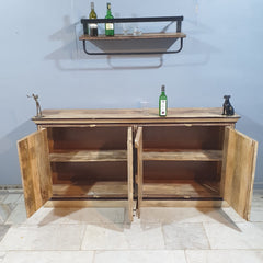 Pandora Indian Floral Hand Painted Solid Wood Sideboard Multicolour