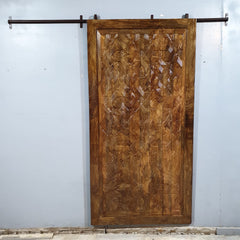 Indian Vintage Antique Hand Carved Solid Wooden Built Door 32