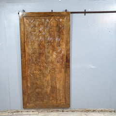 Indian Vintage Antique Hand Carved Solid Wooden Built Door 32