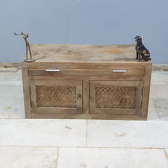 Hand Carved Solid Wood Small Cabinet D121