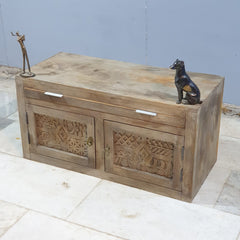 Hand Carved Solid Wood Small Cabinet D121