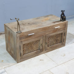Hand Carved Solid Wood Small Cabinet D121