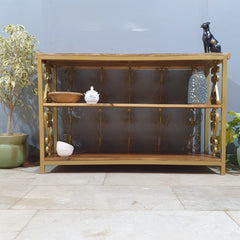 Angle Industrial Iron and Mango Wood Hall Console Table 125x42x75 cm