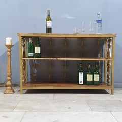 Angle Industrial Iron and Mango Wood Hall Console Table 125x42x75 cm