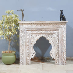 Mehrab Indian Hand Carved Jali Hall Console Table 90x40x80 cm
