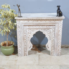 Mehrab Indian Hand Carved Jali Hall Console Table 90x40x80 cm