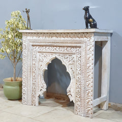 Mehrab Indian Hand Carved Jali Hall Console Table 90x40x80 cm
