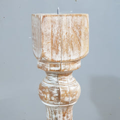 Hand Carved Large Floor Standing Candle Stand 145cm height