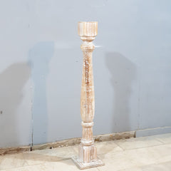 Hand Carved Large Floor Standing Candle Stand 145cm height