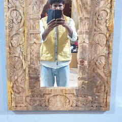 Mehrab Hand Carved Solid Wooden Mirror Frame 35