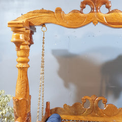 Handcarved Solid Wood Peacock Designer Swing Set