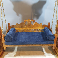 Handcarved Solid Wood Peacock Designer Swing Set