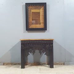 Mehrab Hand Carved Solid Wooden Mirror Frame 60x6x80 cm