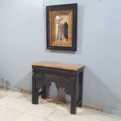 Mehrab Hand Carved Solid Wooden Mirror Frame 60x6x80 cm