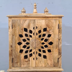 Indian Hand Carved Solid Wood Home Temple Natural 82x50x178 cm