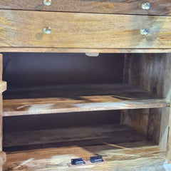 Indian Hand Carved Solid Wood Home Temple Natural 82x50x178 cm