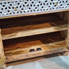 Indian Hand Carved Solid Wood Home Temple 85x40x180 cm