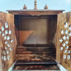 Indian Hand Carved Solid Wood Home Temple 82x50x178 cm
