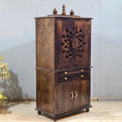 Indian Hand Carved Solid Wood Home Temple 82x50x178 cm