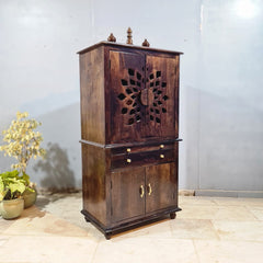 Indian Hand Carved Solid Wood Home Temple 82x50x178 cm