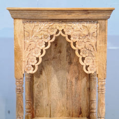 Indian Hand Carved  Solid Mango Wood Home Temple 65x50x130 cm