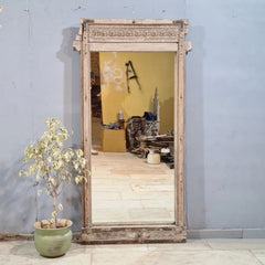 Hand Carved Solid Wooden Mirror Frame 94X10X176 cm