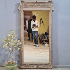 Hand Carved Solid Wooden Mirror Frame 94X10X176 cm