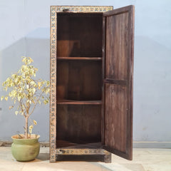 Indian Furniture Hand Painted Solid Wood Cabinet 60X40X150 Cm