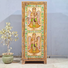 Indian Furniture Hand Painted Solid Wood Cabinet 60X40X150 Cm