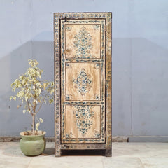 Indian Furniture Hand Painted Solid Wood Cabinet 60X40X150 Cm