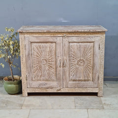 Indian Hand Carved Solid Wood Cabinet 123X50X100 Cm