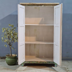 Indian Hand Painted Cabinet Wardrobe 90X40X150 cm