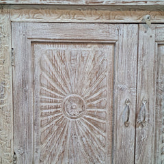 Indian Hand Carved Solid Wood Cabinet 123X50X100 Cm