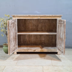Indian Hand Carved Solid Wood Cabinet 123X50X100 Cm
