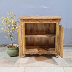 Indian Furniture Hand Carved Solid Wood Cabinet 90X40X90 Cm