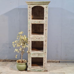 Indian Hand Carved Solid Wood Bookshelf 58X40X175 Cm