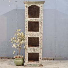 Indian Hand Carved Solid Wood Bookshelf 58X40X175 Cm