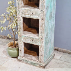 Indian Hand Carved Solid Wood Bookshelf 58X40X175 Cm