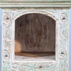 Indian Hand Carved Solid Wood Bookshelf 58X40X175 Cm