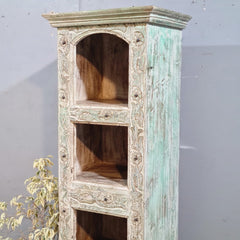 Indian Hand Carved Solid Wood Bookshelf 58X40X175 Cm